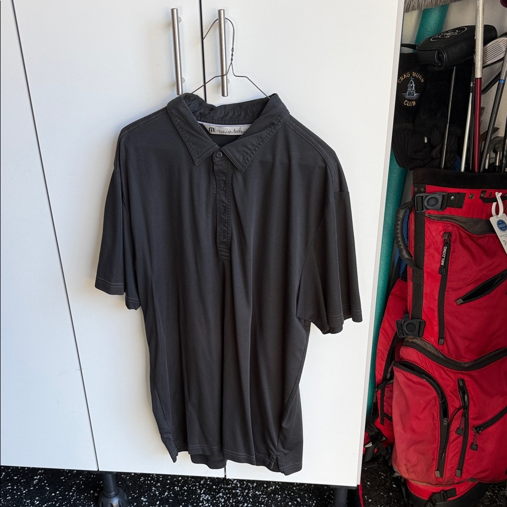 Travis Mathew Dark Gray Polo Shirt
